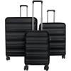 image:imageGoplus 3 Piece Luggage Set 202428 Inch Lightweight Hardshell Suitcases with 360 Spinner Wheels Telescope Handles ScratchResistant Shell for Business Family Travel Cross Stripe NavyBlack