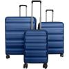 image:imageGoplus 3 Piece Luggage Set 202428 Inch Lightweight Hardshell Suitcases with 360 Spinner Wheels Telescope Handles ScratchResistant Shell for Business Family Travel Cross Stripe NavyNavy