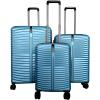 image:imageGoplus 3 Piece Luggage Set 202428 Inch Lightweight Hardshell Suitcases with 360 Spinner Wheels Telescope Handles ScratchResistant Shell for Business Family Travel Cross Stripe NavyBlue
