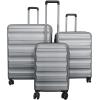 image:imageGoplus 3 Piece Luggage Set 202428 Inch Lightweight Hardshell Suitcases with 360 Spinner Wheels Telescope Handles ScratchResistant Shell for Business Family Travel Cross Stripe NavyGray