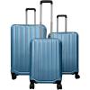 image:imageGoplus 3 Piece Luggage Set 202428 Inch Lightweight Hardshell Suitcases with 360 Spinner Wheels Telescope Handles ScratchResistant Shell for Business Family Travel Cross Stripe NavyBlue