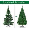 image:imageGoplus 6ft White Christmas Tree with Solid Metal Legs Perfect for Holiday Indoor and Outdoor DecorationGreen