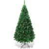 image:imageGoplus 6ft White Christmas Tree with Solid Metal Legs Perfect for Holiday Indoor and Outdoor DecorationGreen