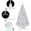 image:imageGoplus 6ft White Christmas Tree with Solid Metal Legs Perfect for Holiday Indoor and Outdoor DecorationWhite