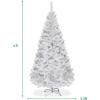 image:imageGoplus 6ft White Christmas Tree with Solid Metal Legs Perfect for Holiday Indoor and Outdoor DecorationWhite