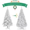 image:imageGoplus 6ft White Christmas Tree with Solid Metal Legs Perfect for Holiday Indoor and Outdoor DecorationWhite