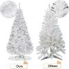 image:imageGoplus 6ft White Christmas Tree with Solid Metal Legs Perfect for Holiday Indoor and Outdoor DecorationWhite