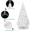 image:imageGoplus 6ft White Christmas Tree with Solid Metal Legs Perfect for Holiday Indoor and Outdoor DecorationWhite