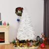 image:imageGoplus 6ft White Christmas Tree with Solid Metal Legs Perfect for Holiday Indoor and Outdoor DecorationWhite