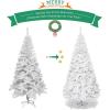 image:imageGoplus 6ft White Christmas Tree with Solid Metal Legs Perfect for Holiday Indoor and Outdoor DecorationWhite