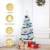 image:imageGoplus 6ft White Christmas Tree with Solid Metal Legs Perfect for Holiday Indoor and Outdoor DecorationWhite
