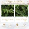 image:imageGoplus 7 FT PreLit Artificial Christmas Tree Hinged Faux Xmas Tree with 1217 Soft TPE amp PVC Mixed Branch Tips 400 Warm White LED Lights Foldable Metal Stand Holiday Party Home Office DecorationGreen