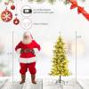 image:imageGoplus 7 FT PreLit Artificial Christmas Tree Hinged Faux Xmas Tree with 1217 Soft TPE amp PVC Mixed Branch Tips 400 Warm White LED Lights Foldable Metal Stand Holiday Party Home Office DecorationGreen With Pine Cones