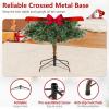 image:imageGoplus 7 FT PreLit Artificial Christmas Tree Hinged Faux Xmas Tree with 1217 Soft TPE amp PVC Mixed Branch Tips 400 Warm White LED Lights Foldable Metal Stand Holiday Party Home Office DecorationGreen With Pine Cones