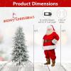 image:imageGoplus 7 FT PreLit Artificial Christmas Tree Hinged Faux Xmas Tree with 1217 Soft TPE amp PVC Mixed Branch Tips 400 Warm White LED Lights Foldable Metal Stand Holiday Party Home Office DecorationSnowy