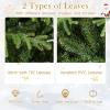 image:imageGoplus 7 FT PreLit Artificial Christmas Tree Hinged Faux Xmas Tree with 1217 Soft TPE amp PVC Mixed Branch Tips 400 Warm White LED Lights Foldable Metal Stand Holiday Party Home Office DecorationGreen