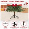 image:imageGoplus 7 FT PreLit Artificial Christmas Tree Hinged Faux Xmas Tree with 1217 Soft TPE amp PVC Mixed Branch Tips 400 Warm White LED Lights Foldable Metal Stand Holiday Party Home Office DecorationGreen With Pine Cones