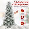 image:imageGoplus 7 FT PreLit Artificial Christmas Tree Hinged Faux Xmas Tree with 1217 Soft TPE amp PVC Mixed Branch Tips 400 Warm White LED Lights Foldable Metal Stand Holiday Party Home Office DecorationSnowy