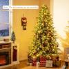 image:imageGoplus 7 FT PreLit Artificial Christmas Tree Hinged Faux Xmas Tree with 1217 Soft TPE amp PVC Mixed Branch Tips 400 Warm White LED Lights Foldable Metal Stand Holiday Party Home Office DecorationGreen