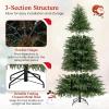 image:imageGoplus 7 FT PreLit Artificial Christmas Tree Hinged Faux Xmas Tree with 1217 Soft TPE amp PVC Mixed Branch Tips 400 Warm White LED Lights Foldable Metal Stand Holiday Party Home Office DecorationGreen With Mixed Tips