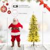 image:imageGoplus 7 FT PreLit Artificial Christmas Tree Hinged Faux Xmas Tree with 1217 Soft TPE amp PVC Mixed Branch Tips 400 Warm White LED Lights Foldable Metal Stand Holiday Party Home Office DecorationGreen With Pine Cones