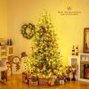 image:imageGoplus 7 FT PreLit Artificial Christmas Tree Hinged Faux Xmas Tree with 1217 Soft TPE amp PVC Mixed Branch Tips 400 Warm White LED Lights Foldable Metal Stand Holiday Party Home Office DecorationGreen With Mixed Tips