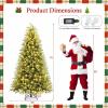 image:imageGoplus 7 FT PreLit Artificial Christmas Tree Hinged Faux Xmas Tree with 1217 Soft TPE amp PVC Mixed Branch Tips 400 Warm White LED Lights Foldable Metal Stand Holiday Party Home Office DecorationGreen With Mixed Tips