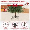 image:imageGoplus 7 FT PreLit Artificial Christmas Tree Hinged Faux Xmas Tree with 1217 Soft TPE amp PVC Mixed Branch Tips 400 Warm White LED Lights Foldable Metal Stand Holiday Party Home Office DecorationGreen With Pine Cones