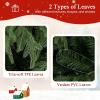image:imageGoplus 7 FT PreLit Artificial Christmas Tree Hinged Faux Xmas Tree with 1217 Soft TPE amp PVC Mixed Branch Tips 400 Warm White LED Lights Foldable Metal Stand Holiday Party Home Office DecorationGreen With Mixed Tips