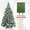 image:imageGoplus 75ft Prelit Artificial Christmas Tree Hinged Snow Flocked Xmas Tree wPine Cones Red Berries amp 550 LED Lights 8 Lighting Modes Indoor Holiday Festival Decoration7ft 6in