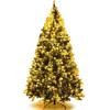 image:imageGoplus 75ft Prelit Artificial Christmas Tree Hinged Snow Flocked Xmas Tree wPine Cones Red Berries amp 550 LED Lights 8 Lighting Modes Indoor Holiday Festival Decoration7ft 6in