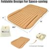 image:imageGoplus Car Bed Back Seat with Pillow Flocking Surface Electric Air Pump Repair Kit Truck Bed Mattress Inflatable SUV Air Mattress for Traveling Camping Sleeping BlackYellow