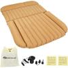 image:imageGoplus Car Bed Back Seat with Pillow Flocking Surface Electric Air Pump Repair Kit Truck Bed Mattress Inflatable SUV Air Mattress for Traveling Camping Sleeping BlackYellow