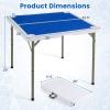image:imageGoplus Classic Foldable Mahjong Table 35 Square Green 4 Cup Holders amp 4 Chip Grooves Foldable for Adults Domino Game CampingNavy  Table wRemovable Mat