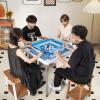 image:imageGoplus Classic Foldable Mahjong Table 35 Square Green 4 Cup Holders amp 4 Chip Grooves Foldable for Adults Domino Game CampingOcean Blue  Table wRemovable Mat