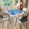 image:imageGoplus Classic Foldable Mahjong Table 35 Square Green 4 Cup Holders amp 4 Chip Grooves Foldable for Adults Domino Game CampingOcean Blue  Table wRemovable Mat
