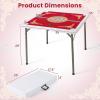 image:imageGoplus Classic Foldable Mahjong Table 35 Square Green 4 Cup Holders amp 4 Chip Grooves Foldable for Adults Domino Game CampingRed  Table wRemovable Mat