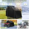 image:imageGoplus Motorcycle Shed Outdoor Motorcycle Storage Shelter with 600D Oxford Fabric Waterproof Cover 2 Rollup Side Windows Expansion Bolts Heavy Duty Motor Cycle Tent 136 x 54 x 75