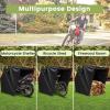 image:imageGoplus Motorcycle Shed Outdoor Motorcycle Storage Shelter with 600D Oxford Fabric Waterproof Cover 2 Rollup Side Windows Expansion Bolts Heavy Duty Motor Cycle Tent 136 x 54 x 75