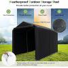 image:imageGoplus Portable Shed 7 x 52 x 54 Ft Heavy Duty Motorcycle Shed wRollUp Zipper Door Metal Frame Waterproof Cover amp Wind Rope Outdoor Storage Tent Shelter for Bike Garden Tools