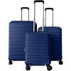 image:imageGoplus 3 Piece Luggage Set 202428 Inch Lightweight Hardshell Suitcases with 360 Spinner Wheels Telescope Handles ScratchResistant Shell for Business Family Travel Cross Stripe NavyNavy