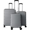 image:imageGoplus 3 Piece Luggage Set 202428 Inch Lightweight Hardshell Suitcases with 360 Spinner Wheels Telescope Handles ScratchResistant Shell for Business Family Travel Cross Stripe NavyGray