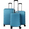 image:imageGoplus 3 Piece Luggage Set 202428 Inch Lightweight Hardshell Suitcases with 360 Spinner Wheels Telescope Handles ScratchResistant Shell for Business Family Travel Cross Stripe NavyBlue