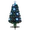 image:imageGoplus 3ft PreLit Fiber Optic Christmas Tree for Tabletop Small Mini Artificial Xmas Full Tree with Colorful Snowflake LED Lights 85 Branch Tips for Office Home Holiday DecorMulticolor