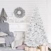 image:imageGoplus 6ft White Christmas Tree with Solid Metal Legs Perfect for Holiday Indoor and Outdoor DecorationWhite
