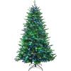 image:imageGoplus 7ft Prelit Christmas Tree Hinged Artificial Xmas Tree with 2324 Branch Tips 540 LED Lights APP Control Foldable Metal Stand for Indoor Home Office DecorationMulticolored