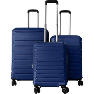 image:imageGoplus 3 Piece Luggage Set 202428 Inch Lightweight Hardshell Suitcases with 360 Spinner Wheels Telescope Handles ScratchResistant Shell for Business Family Travel Cross Stripe NavyNavy