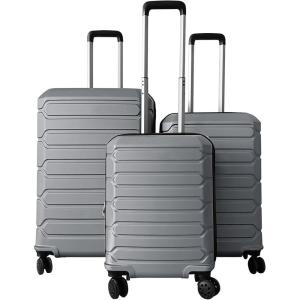 image:imageGoplus 3 Piece Luggage Set 202428 Inch Lightweight Hardshell Suitcases with 360 Spinner Wheels Telescope Handles ScratchResistant Shell for Business Family Travel Cross Stripe NavyGray