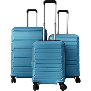 image:imageGoplus 3 Piece Luggage Set 202428 Inch Lightweight Hardshell Suitcases with 360 Spinner Wheels Telescope Handles ScratchResistant Shell for Business Family Travel Cross Stripe NavyBlue