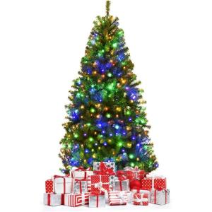 image:imageGoplus 6ft White Christmas Tree with Solid Metal Legs Perfect for Holiday Indoor and Outdoor DecorationGreen